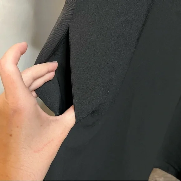 Very J Black Shift Dress with Rainbow Pom Pom Ruffle Sleeves Small - Picture 7 of 11